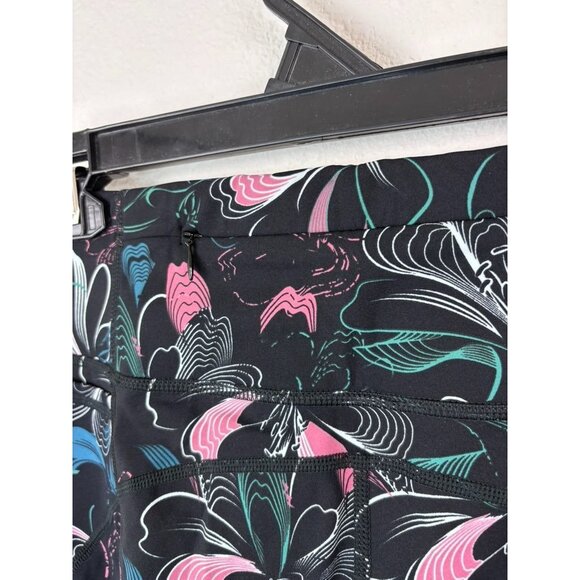 Sweaty Betty women's 8 black patterned power 7/8 length athletic leggings - Picture 5 of 7